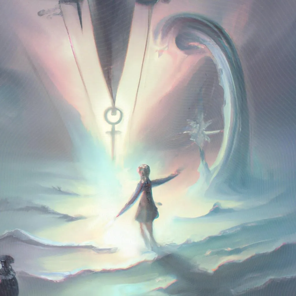 uma imagem imaginária de eu navegarei no oceano do espirito