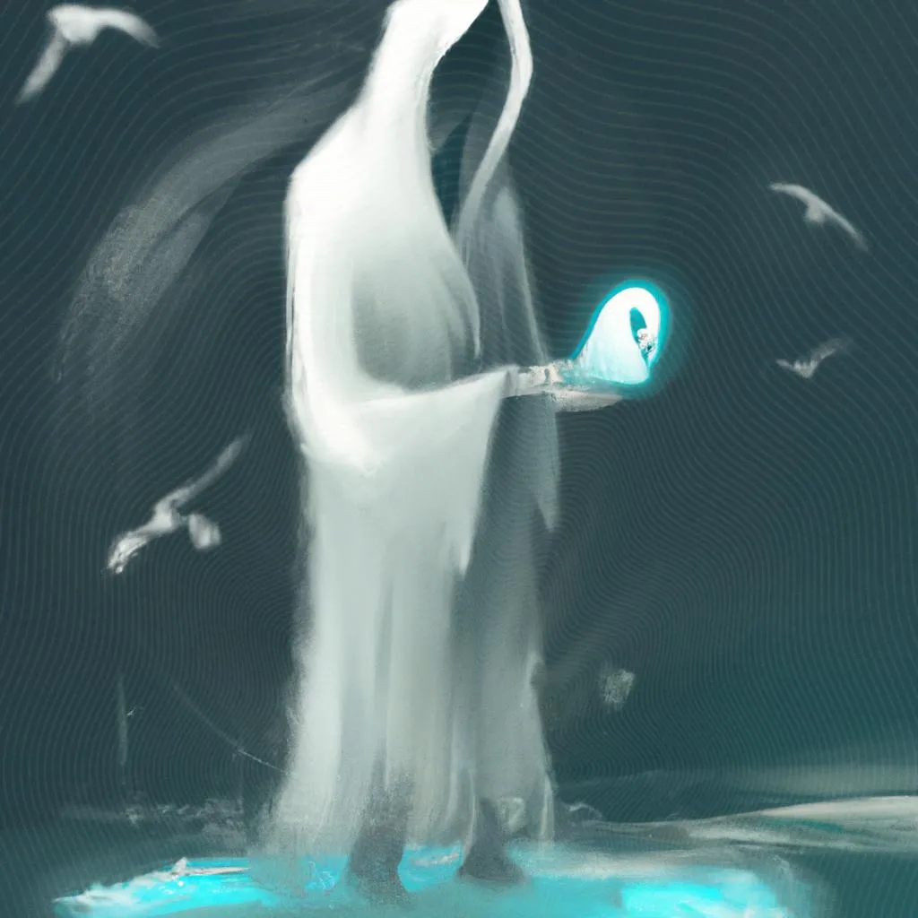 uma cena ilustrada de filmes de espiritos