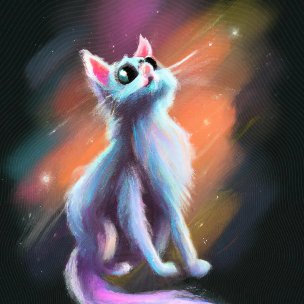 um esquema ilustrado de gato miando muito espiritismo