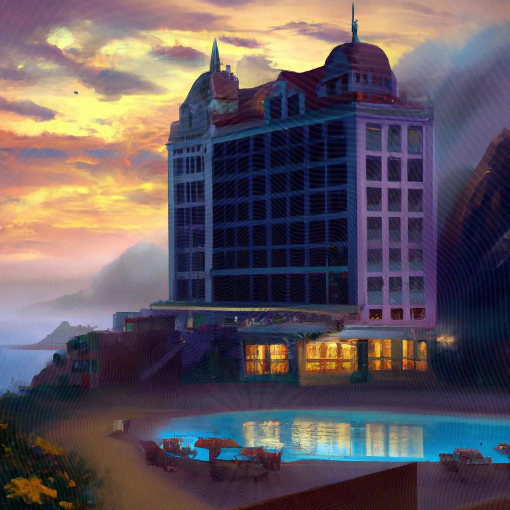 uma pintura a óleo sobre hotel espirito santo