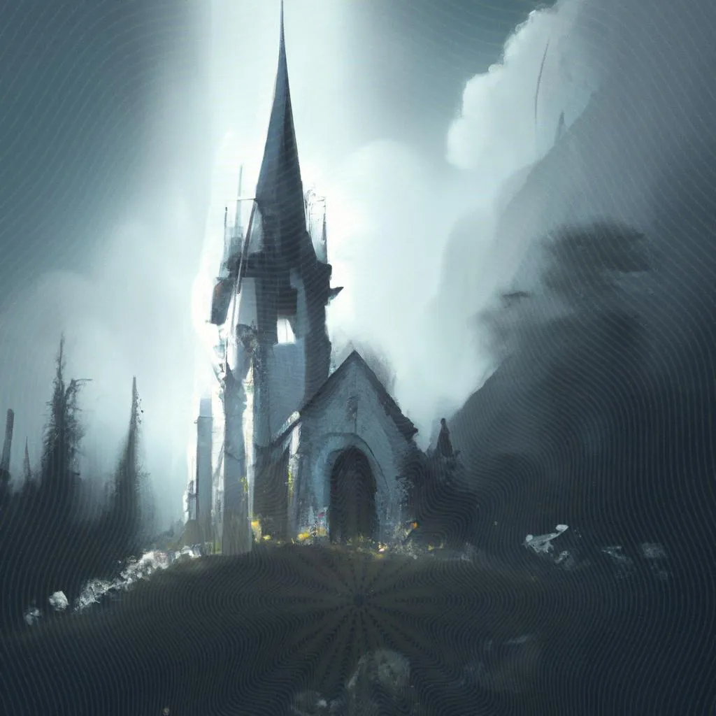 uma vista panorâmica ilustrada de igreja em espirito e em verdade