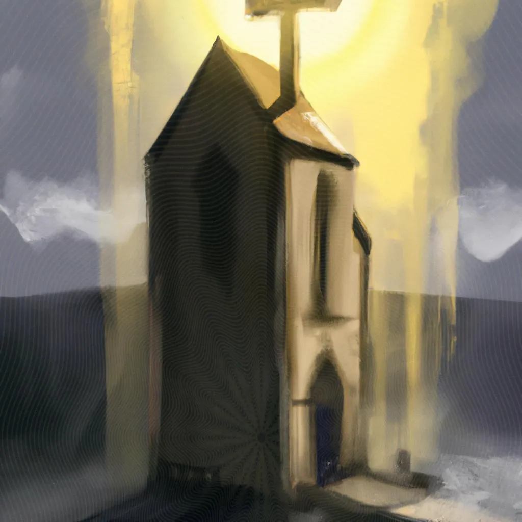 um gráfico ilustrado de igreja espirita