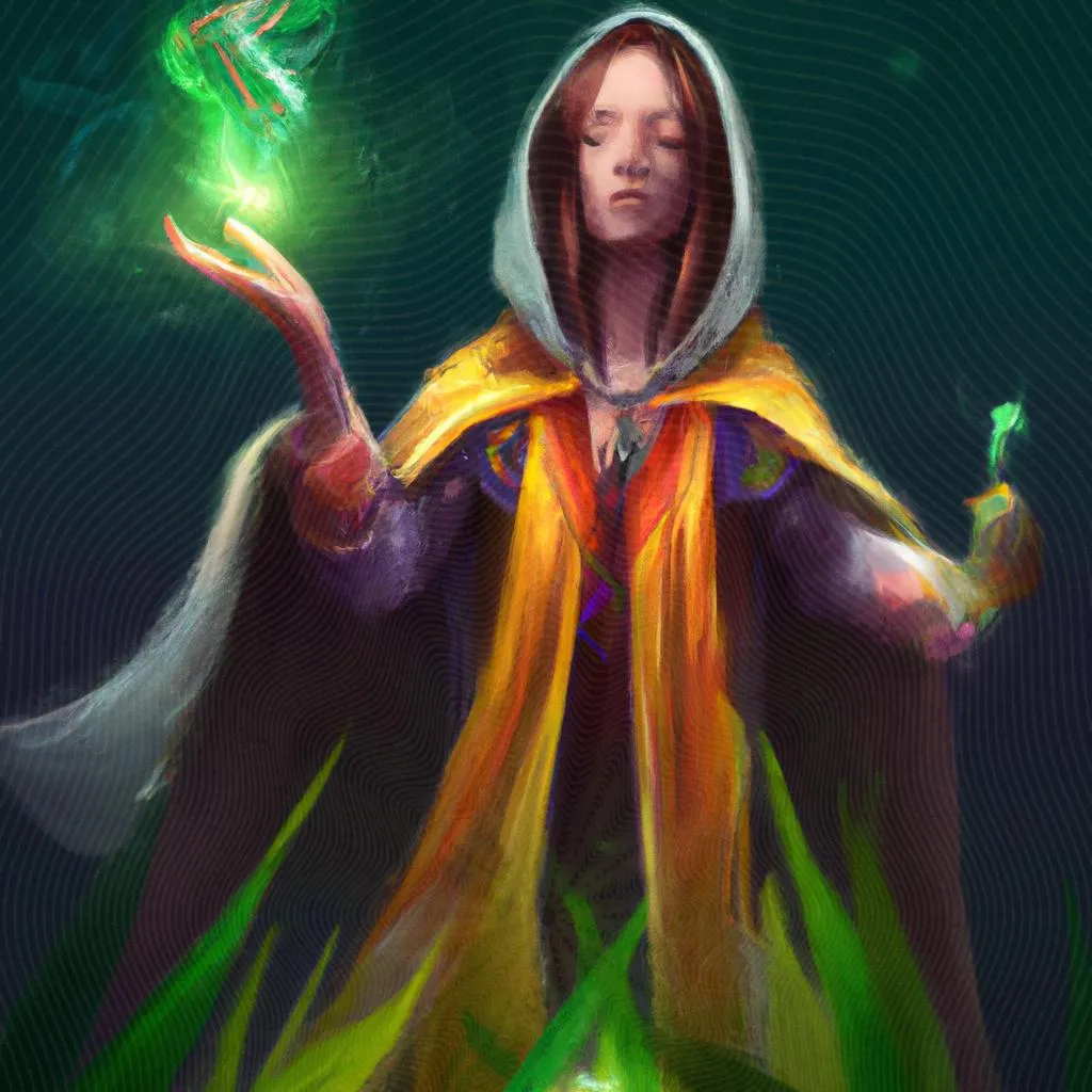 uma pintura figurativa de invocando espiritos