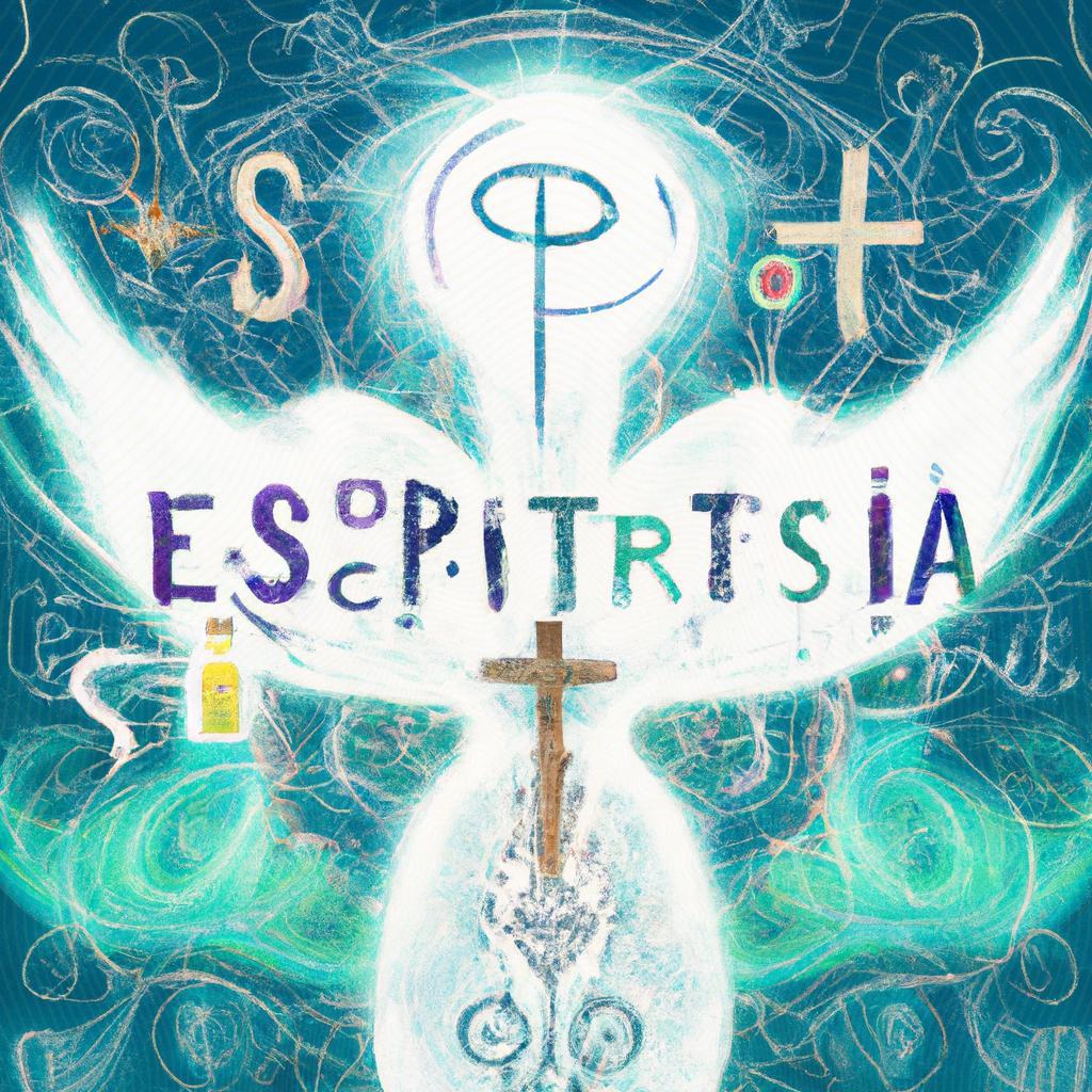 uma cena gráfica de letras espirito santo