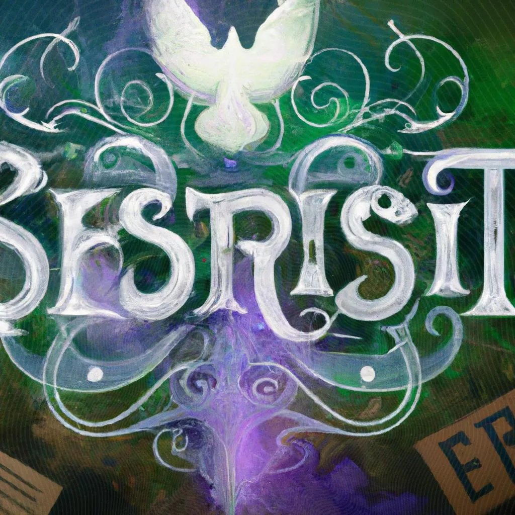 uma imagem em 3D de letras espirito santo