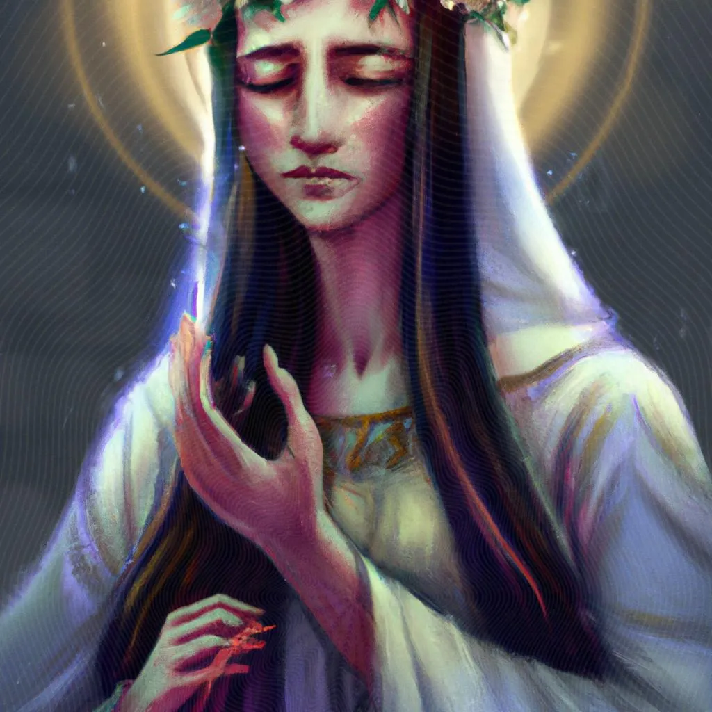 Maria no Espiritismo: Descubra os Mistérios dessa Figura Sagrada 3 uma ilustração realista de maria espiritismo