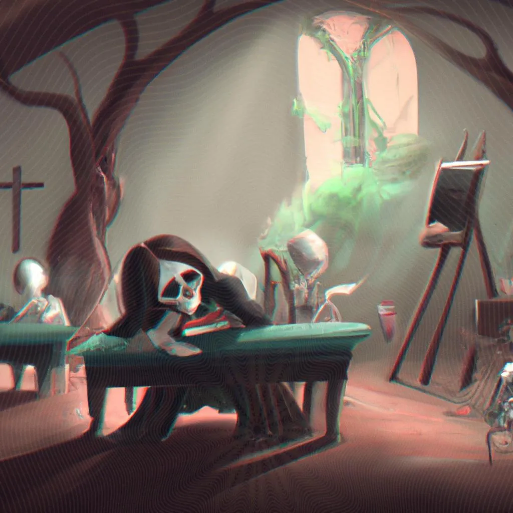 Morte na Escola: Descubra o Significado no Misticismo Capixaba 2 um retrato esboçado de morte em escola no espirito santo