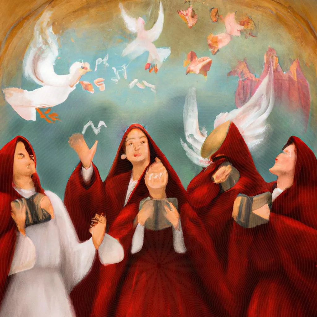  uma imagem gráfica sobre musicas do espirito santo católica