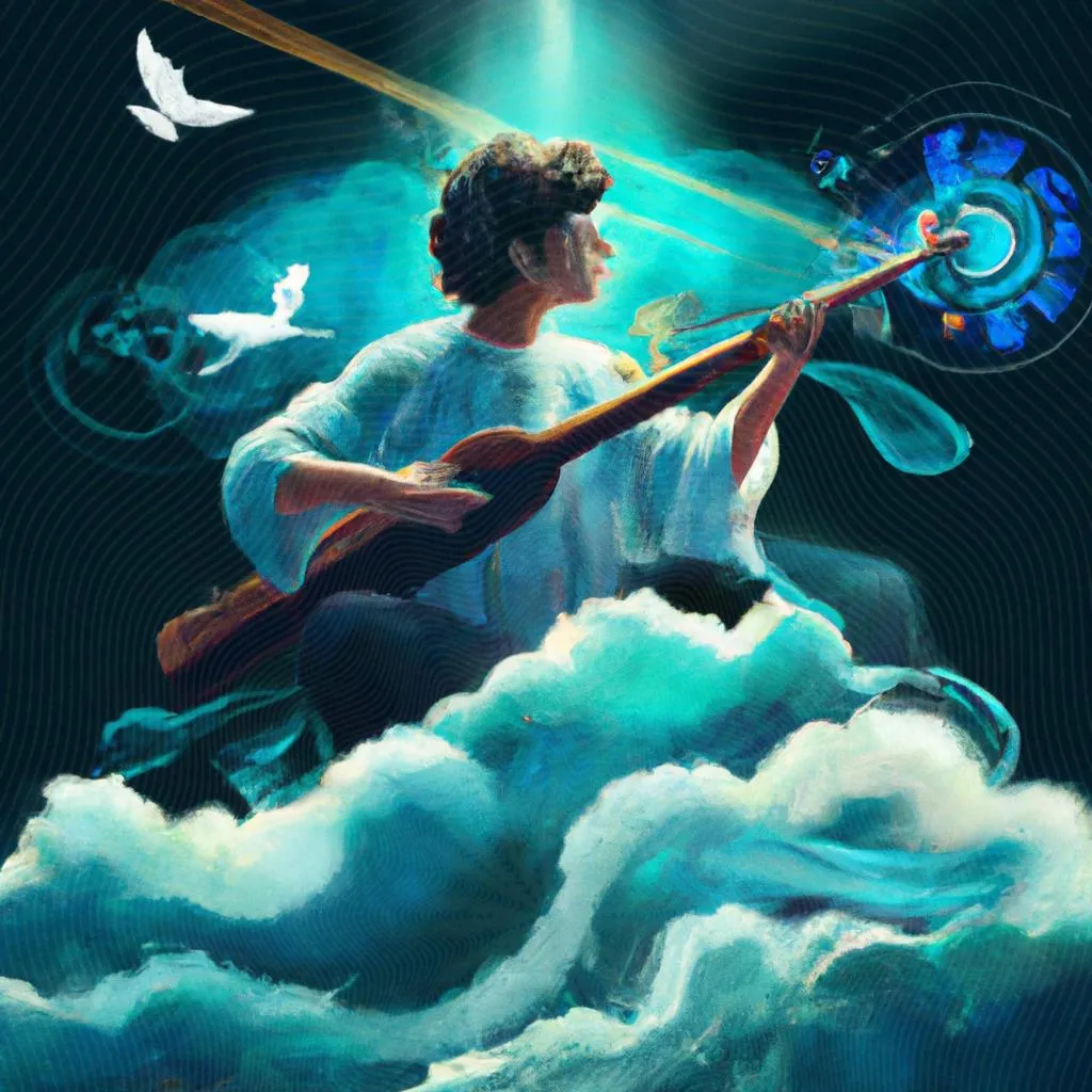 um design visual de musicas espiritas instrumentais