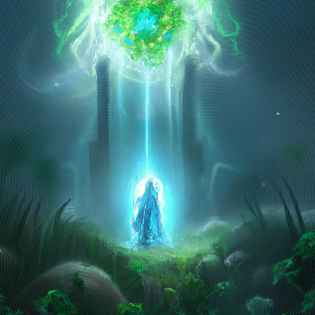 uma obra de arte ilustrativa de o espirito de deus está neste lugar