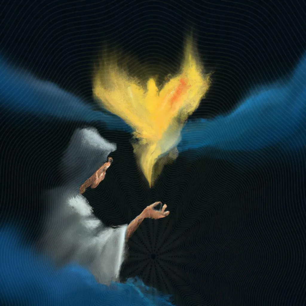 um retrato artístico sobre onde o espirito de deus esta