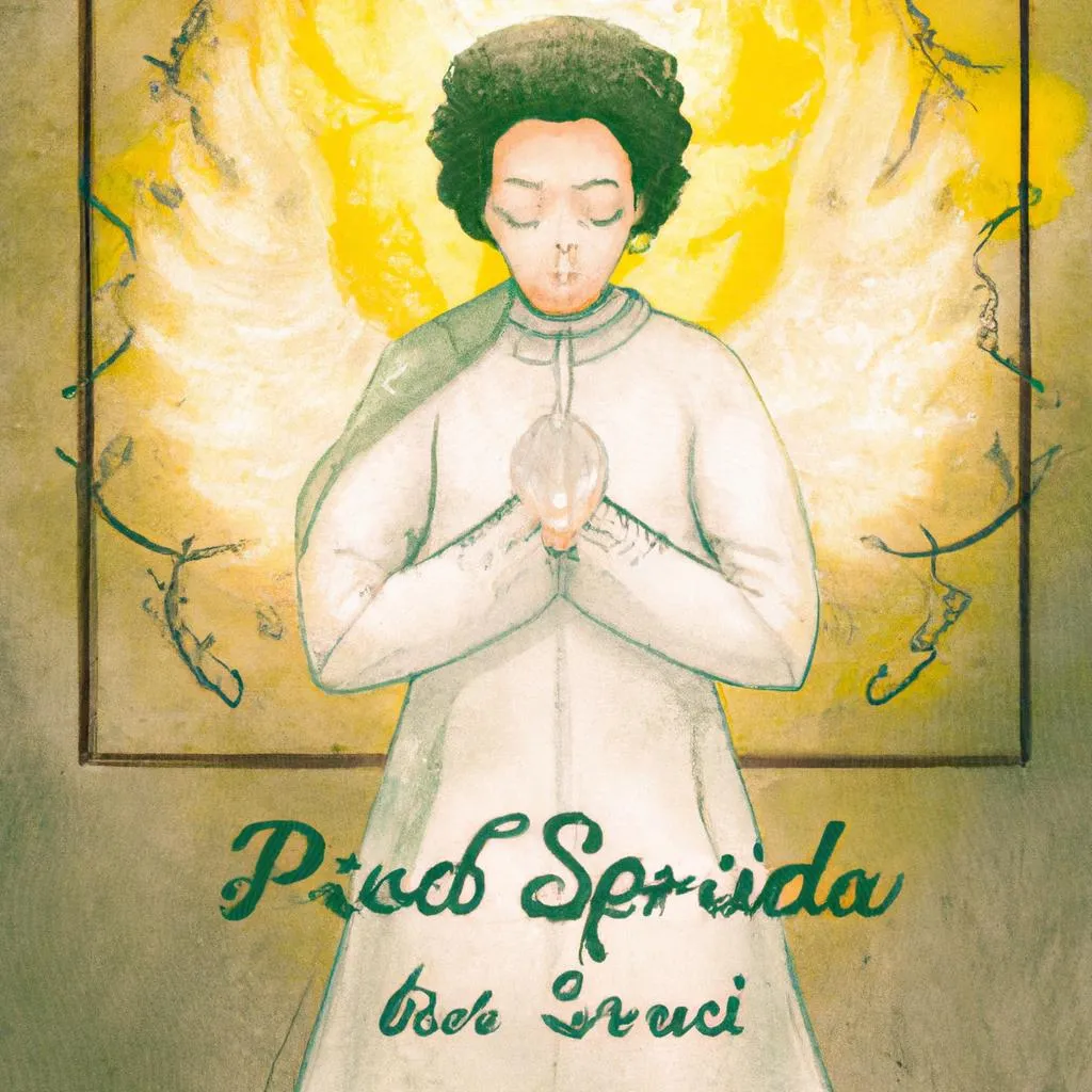 uma ilustração gráfica de oração do espirito santo para imprimir
