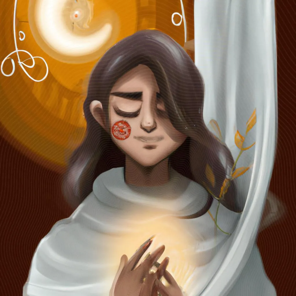 um gráfico ilustrado de oração espirita para dormir