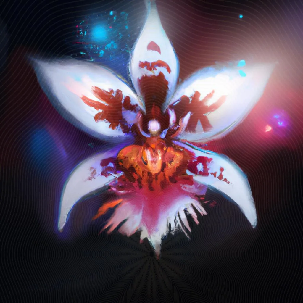 uma ilustração gráfica de orquidea espirito santo