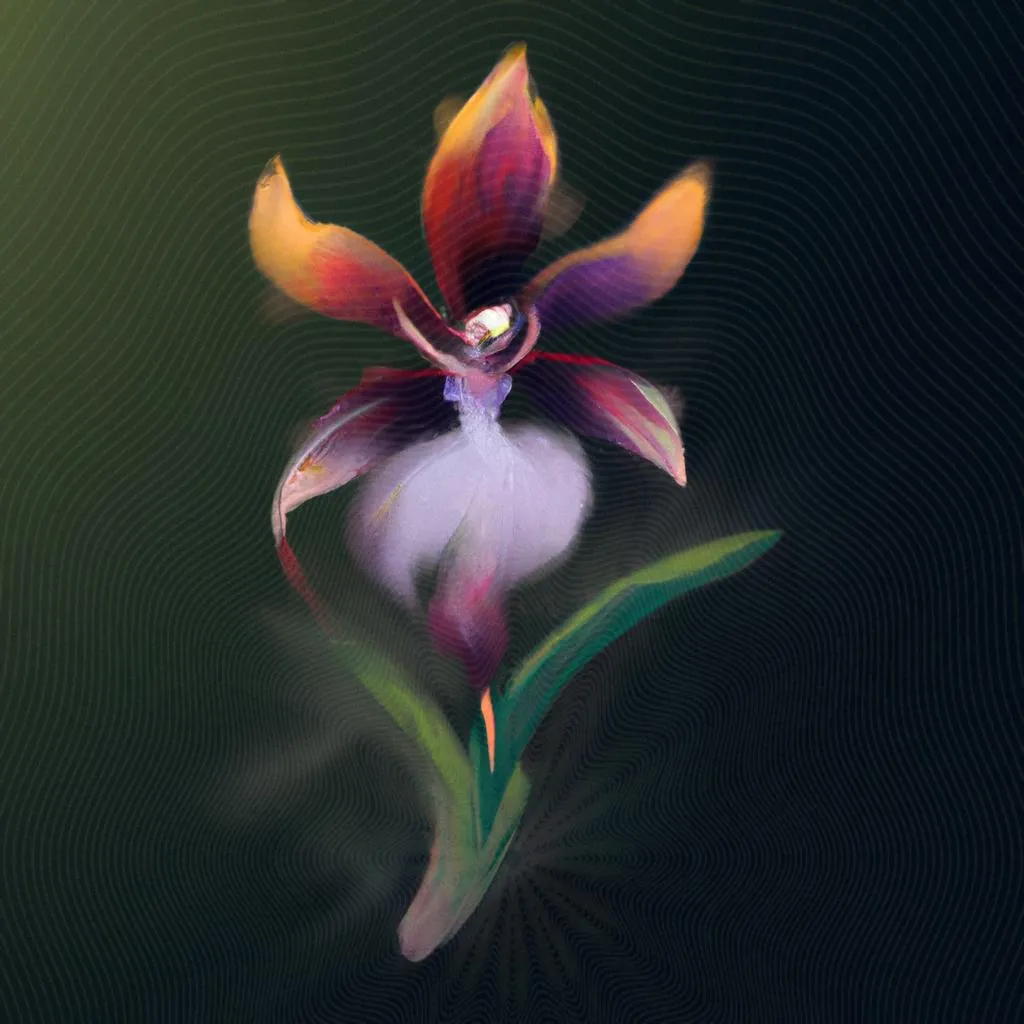 uma composição gráfica de orquidea espirito santo