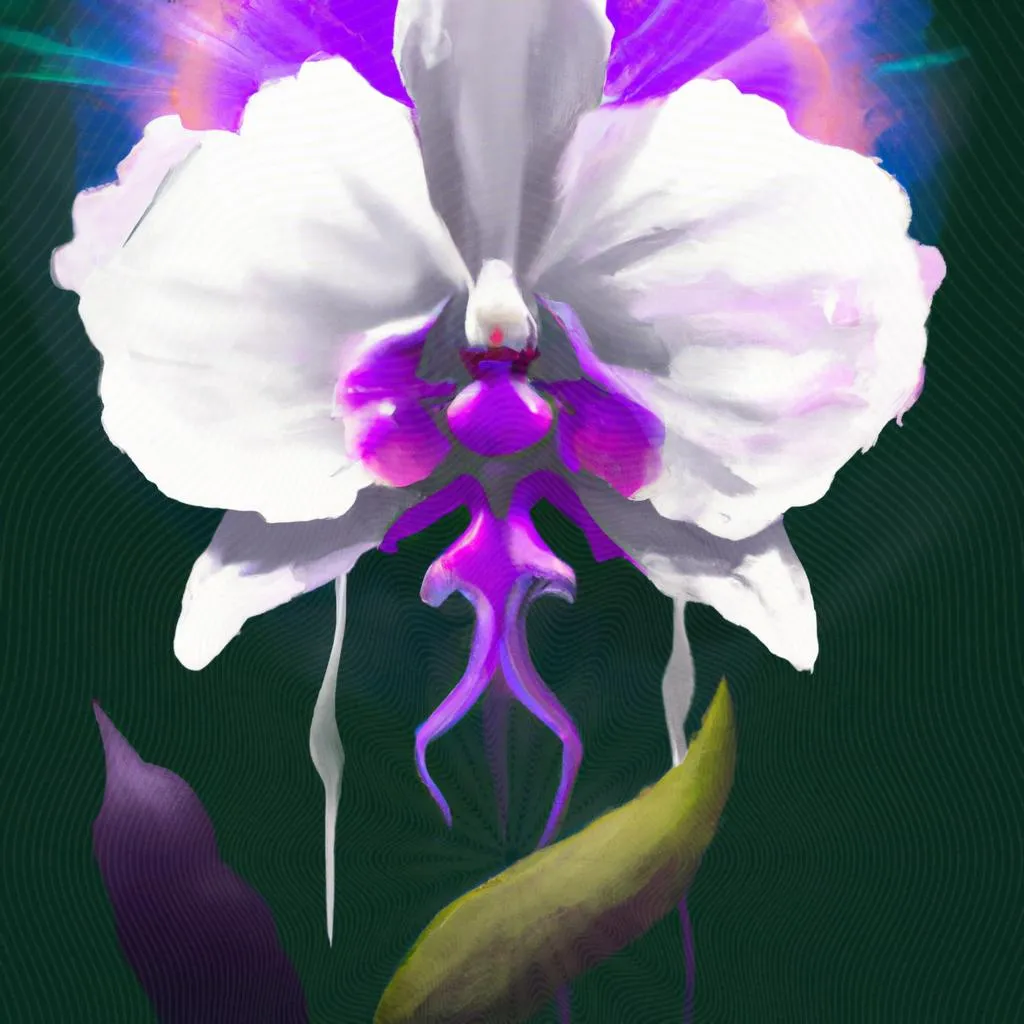 um esquema ilustrado de orquidea espirito santo