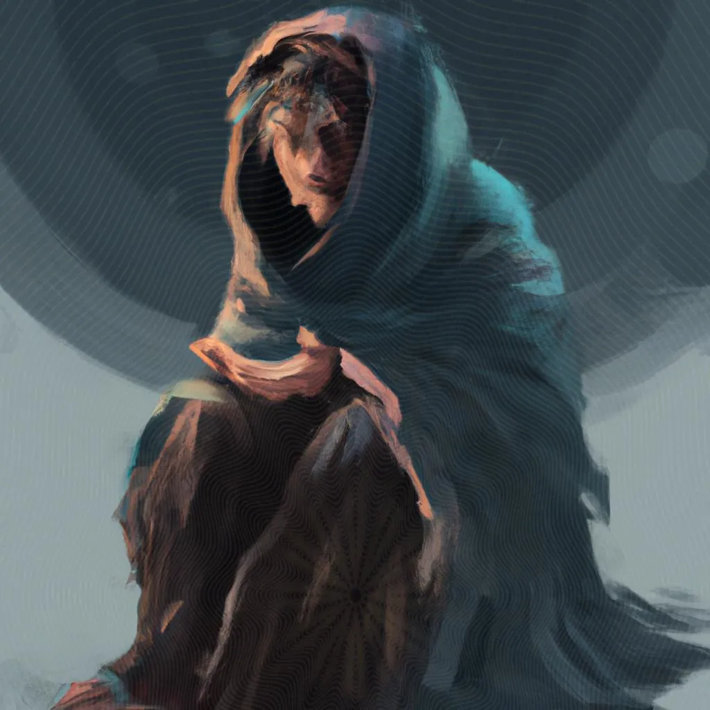 uma imagem impressionista de pessoas pobres de espirito