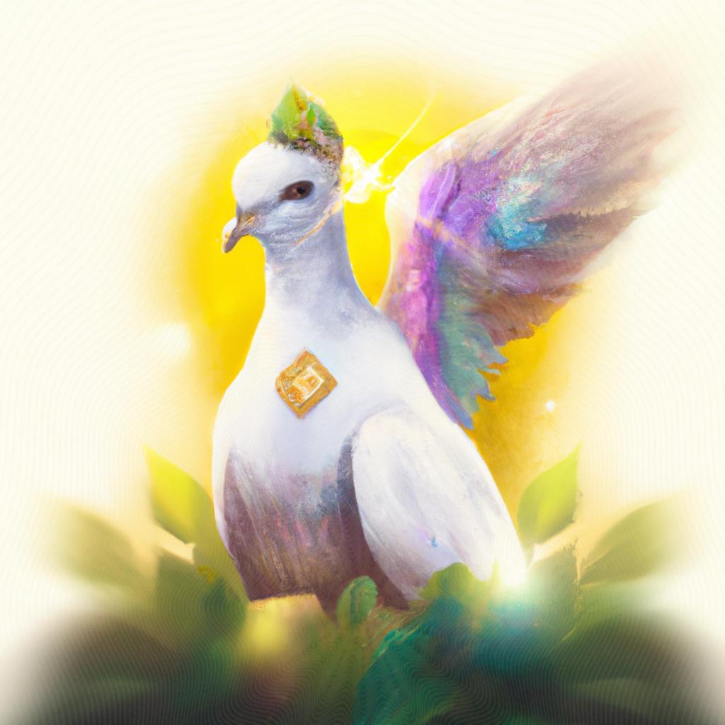 uma ilustração realista de pomba do espirito santo