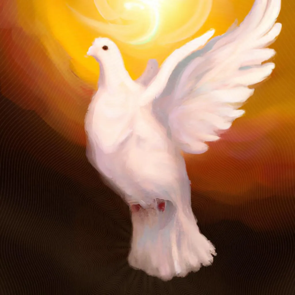 uma composição ilustrativa de pomba espirito santo desenho