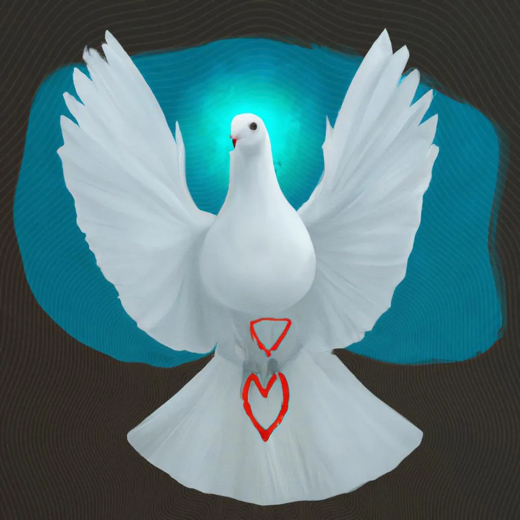uma arte em gravura de pomba espirito santo png