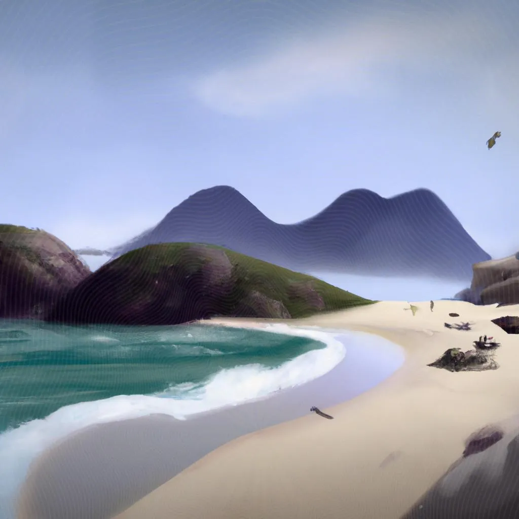 Praias do Espírito Santo: Conexão Mística com a Natureza. 3 uma impressão artística de praias do espirito santo