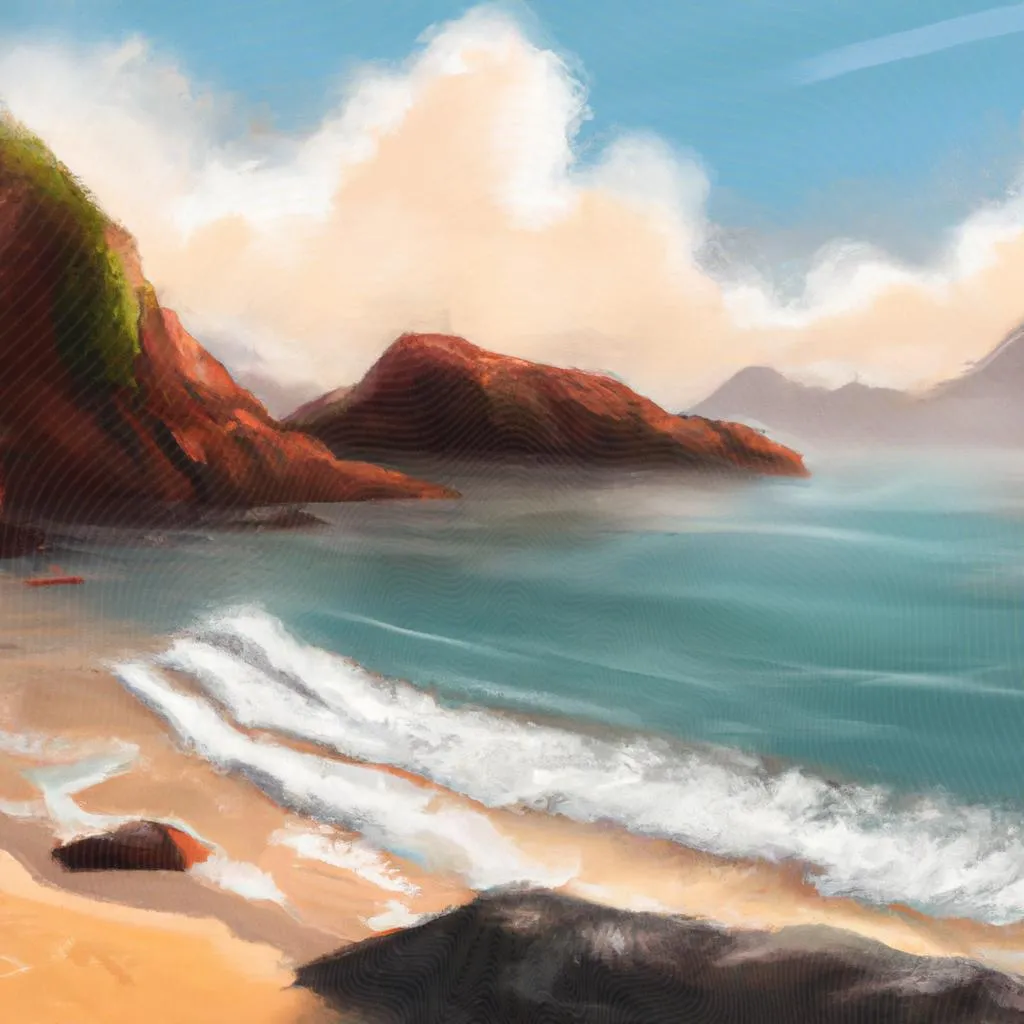 um mural artístico de praias em espirito santo