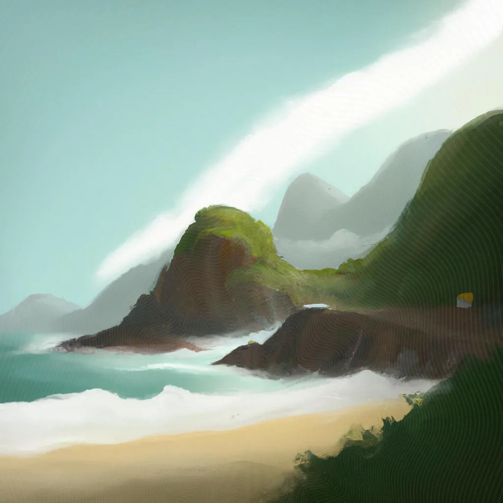 um desenho sobre praias no espirito santo