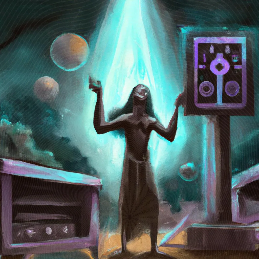 uma imagem em 3D de radio espiritismo