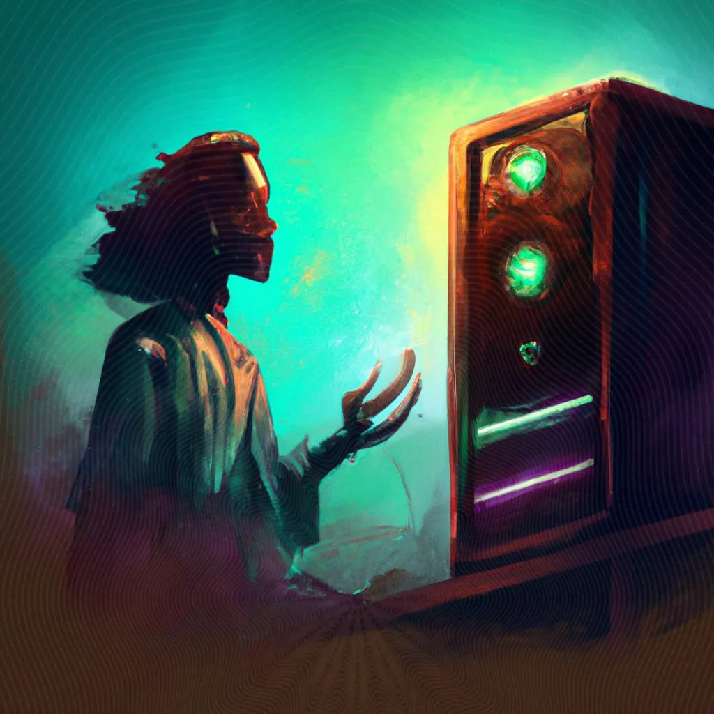 uma pintura a óleo sobre radio novela espirita