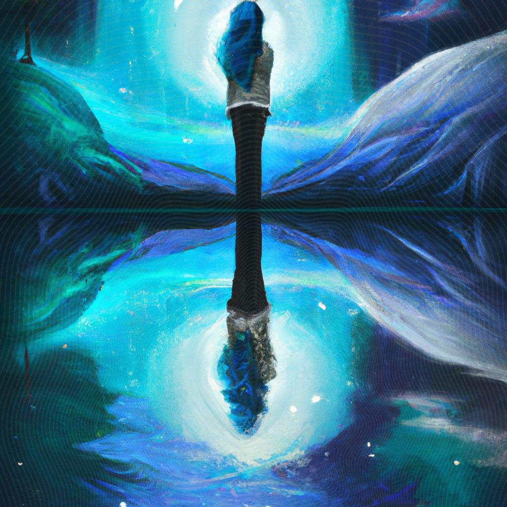 uma paisagem ilustrada de reflexão mensagem espirita