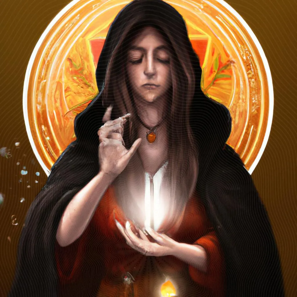 um esquema ilustrado de rituais do espiritismo
