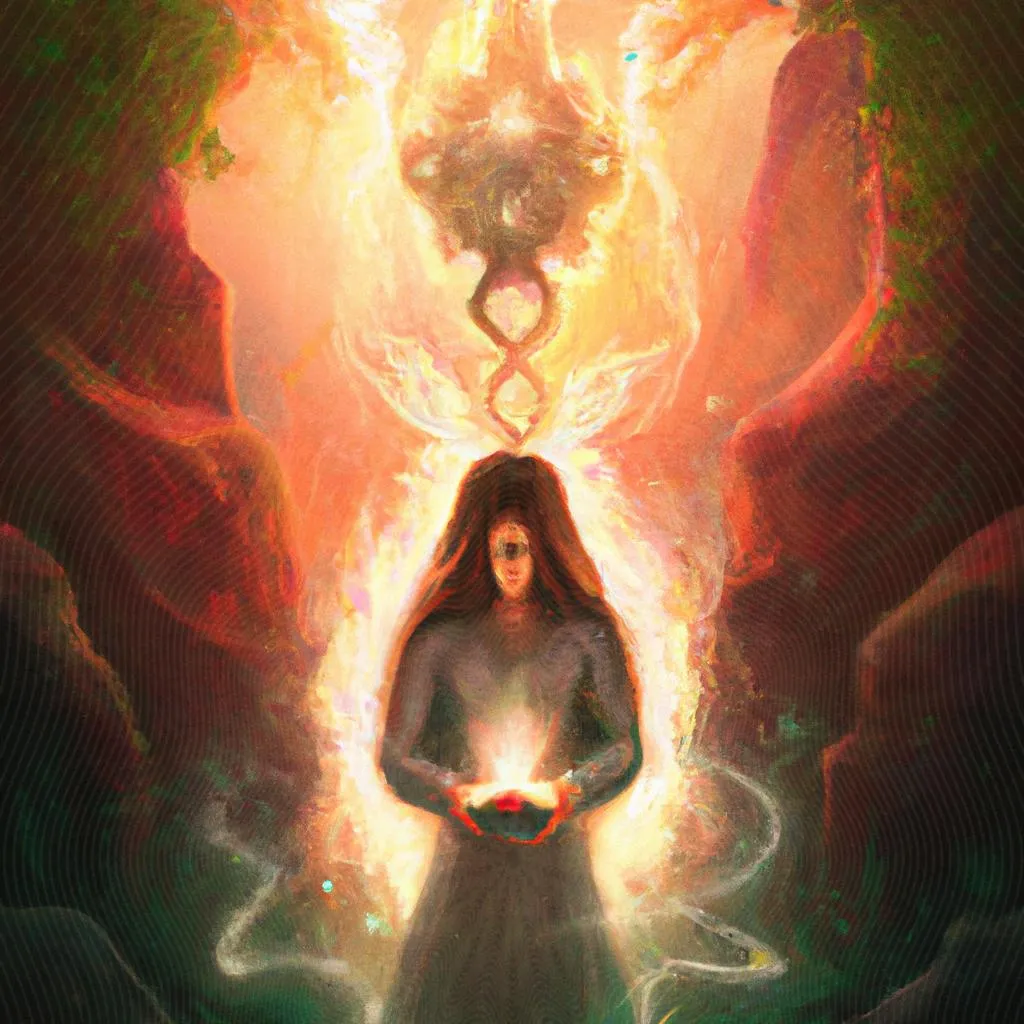 um esquema ilustrado de rituais do espiritismo