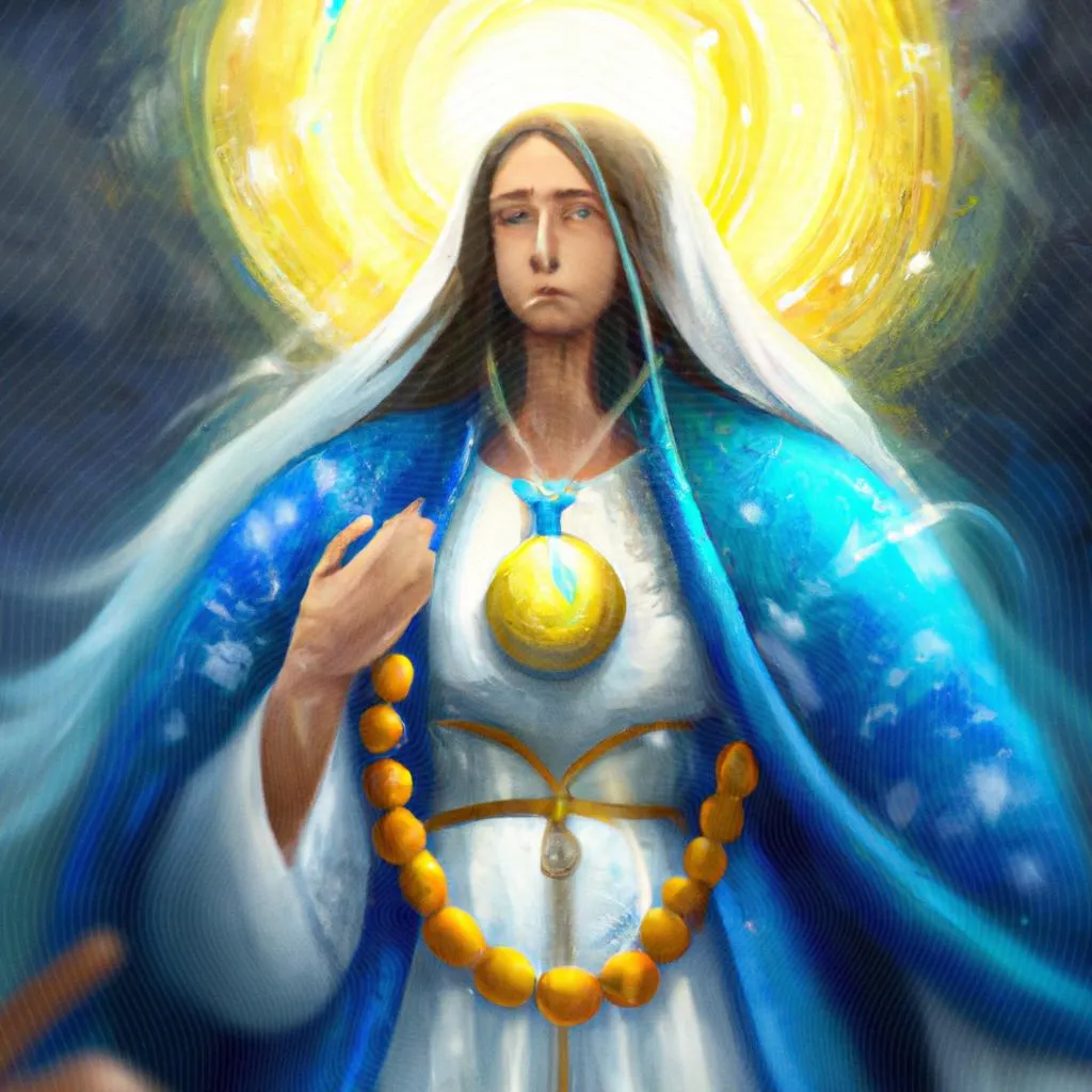 uma imagem imaginária de rosario do espirito santo