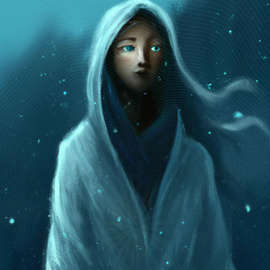 uma ilustração de sentir frio e arrepios espiritismo