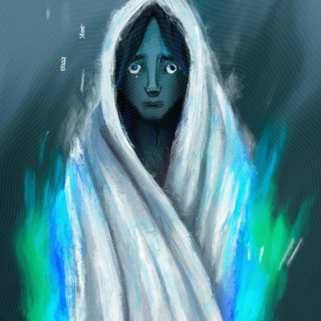 uma cena ilustrada de sentir muito frio espiritismo