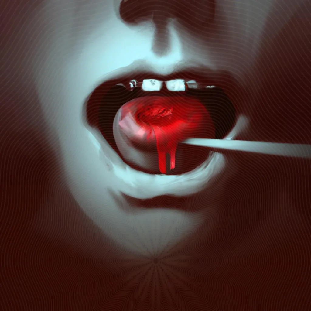 uma gravura em madeira de significado de sentir gosto de sangue na boca espiritismo