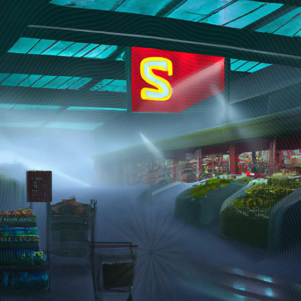um contorno artístico de supermercado espirito santo