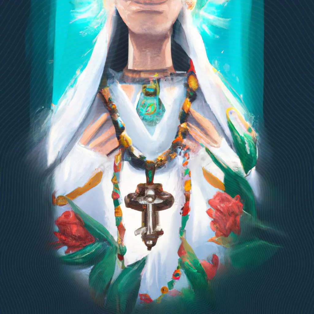Terço do Espírito Santo: Descubra o Poder e a Proteção Divina 4 um contorno artístico de terço do espirito santo