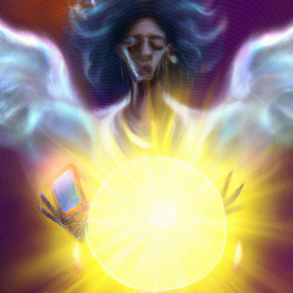 uma gravura sobre vem espirito santo vem iluminar