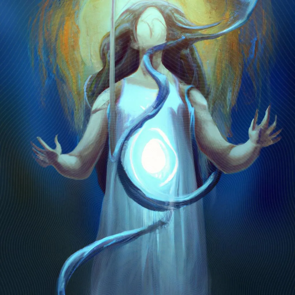 uma figura desenhada de vida amarrada espiritismo