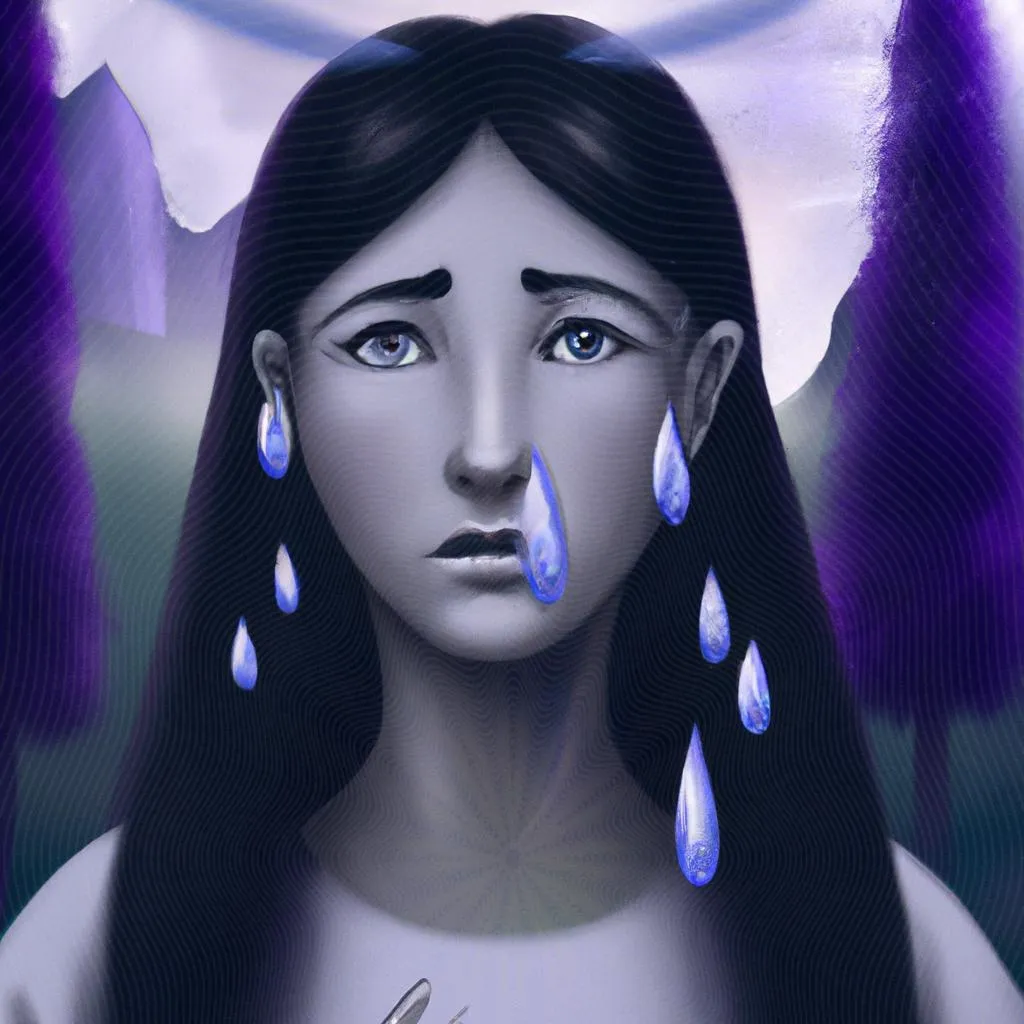uma cena ilustrada de vontade de chorar do nada espiritismo