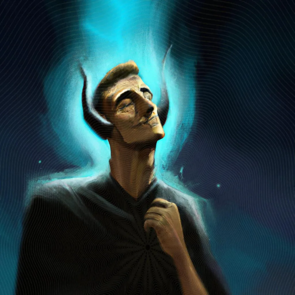 uma cena ilustrada de zumbido no ouvido direito espiritismo