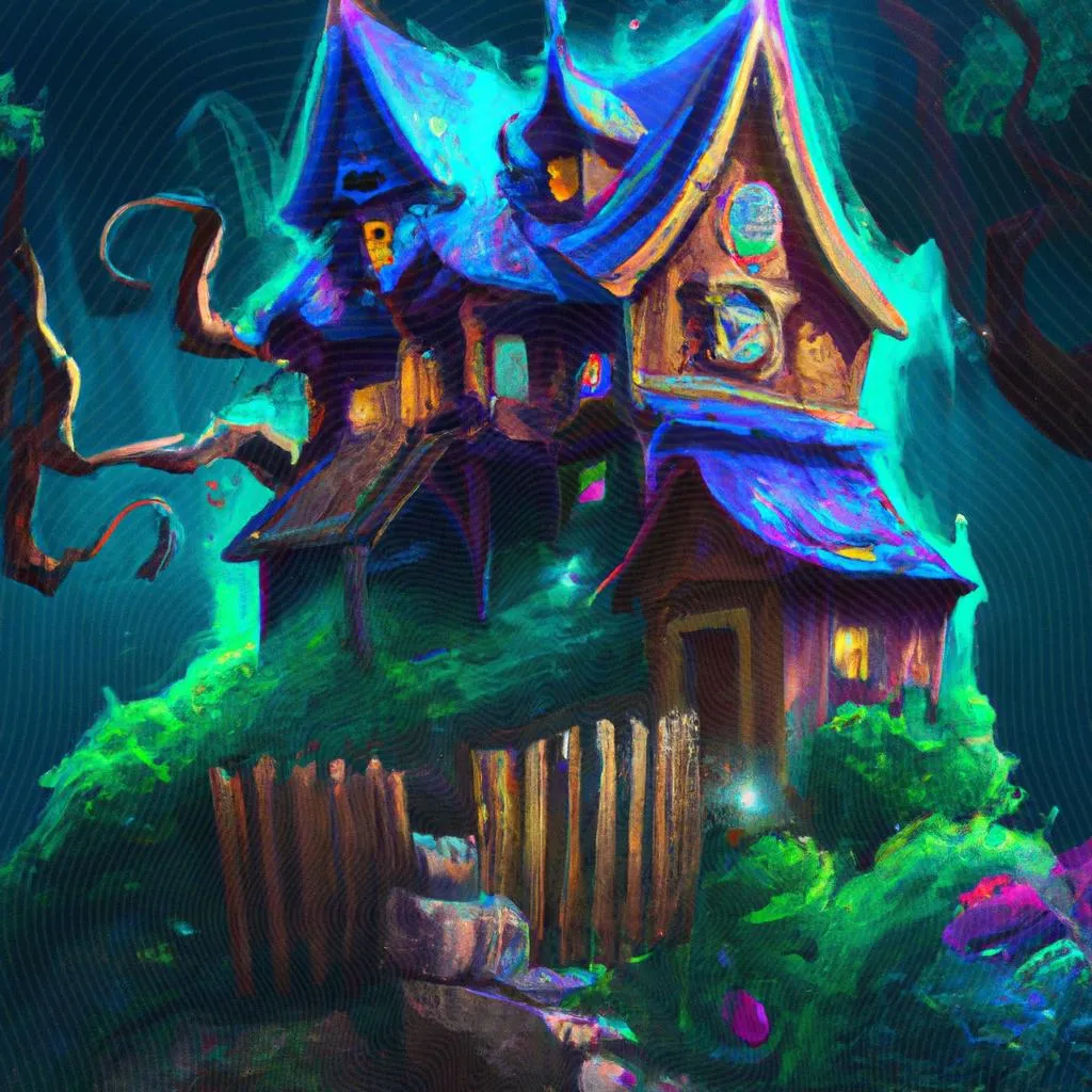 uma imagem simbólica de a casa dos maus espiritos