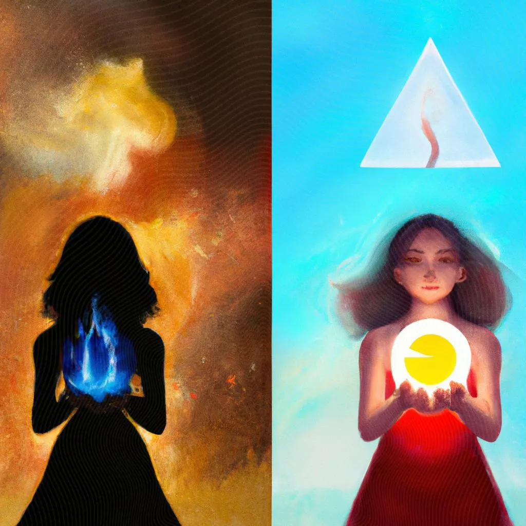 uma arte gráfica sobre a comparação entre os significados