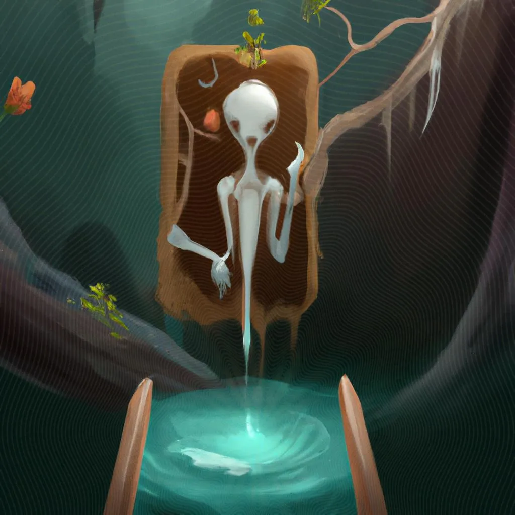 uma caricatura de a morte na visão do espiritismo