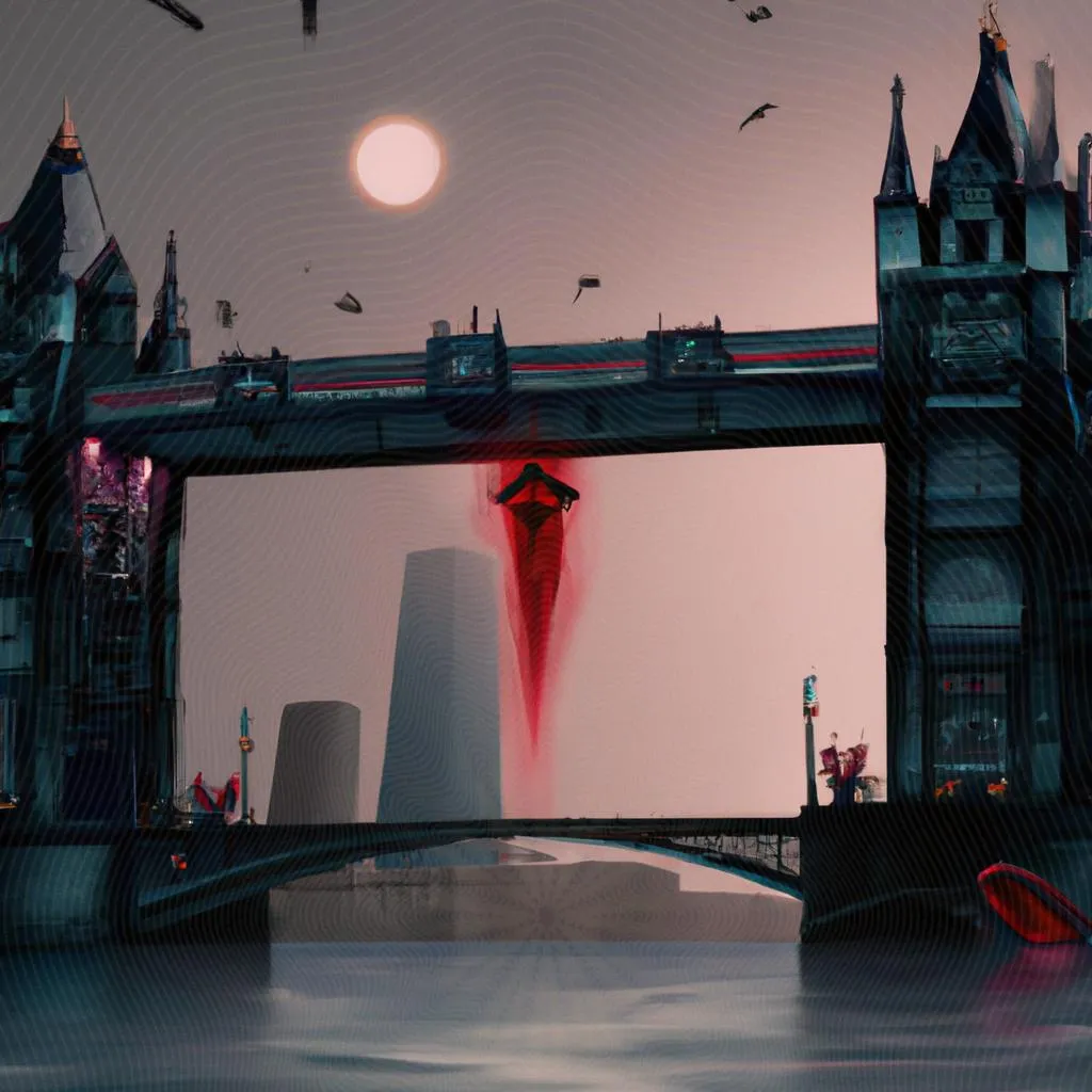 uma cena ilustrada de a ponte de londres está caindo significado