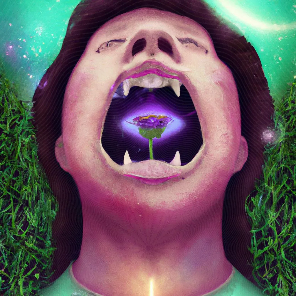 uma ilustração de abrir a boca espiritismo