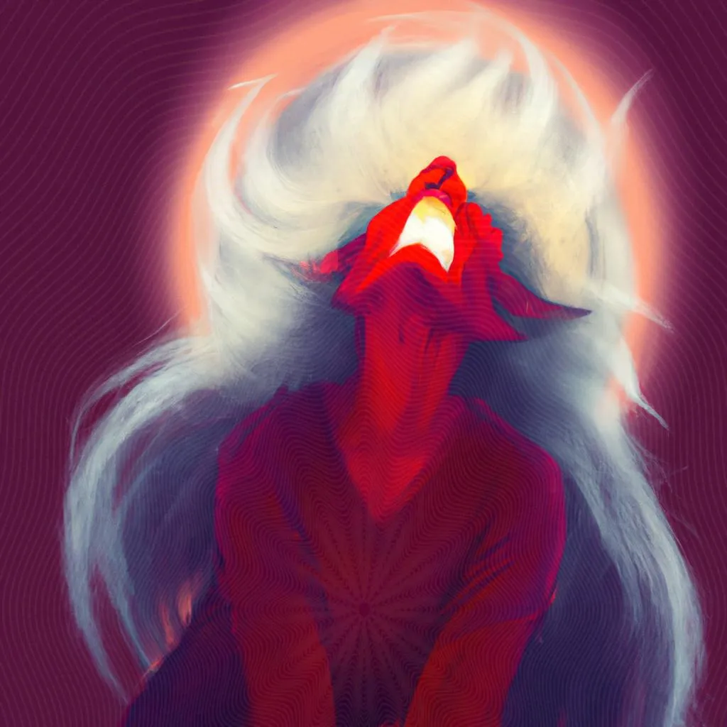 um desenho artístico sobre acordar gritando espiritismo
