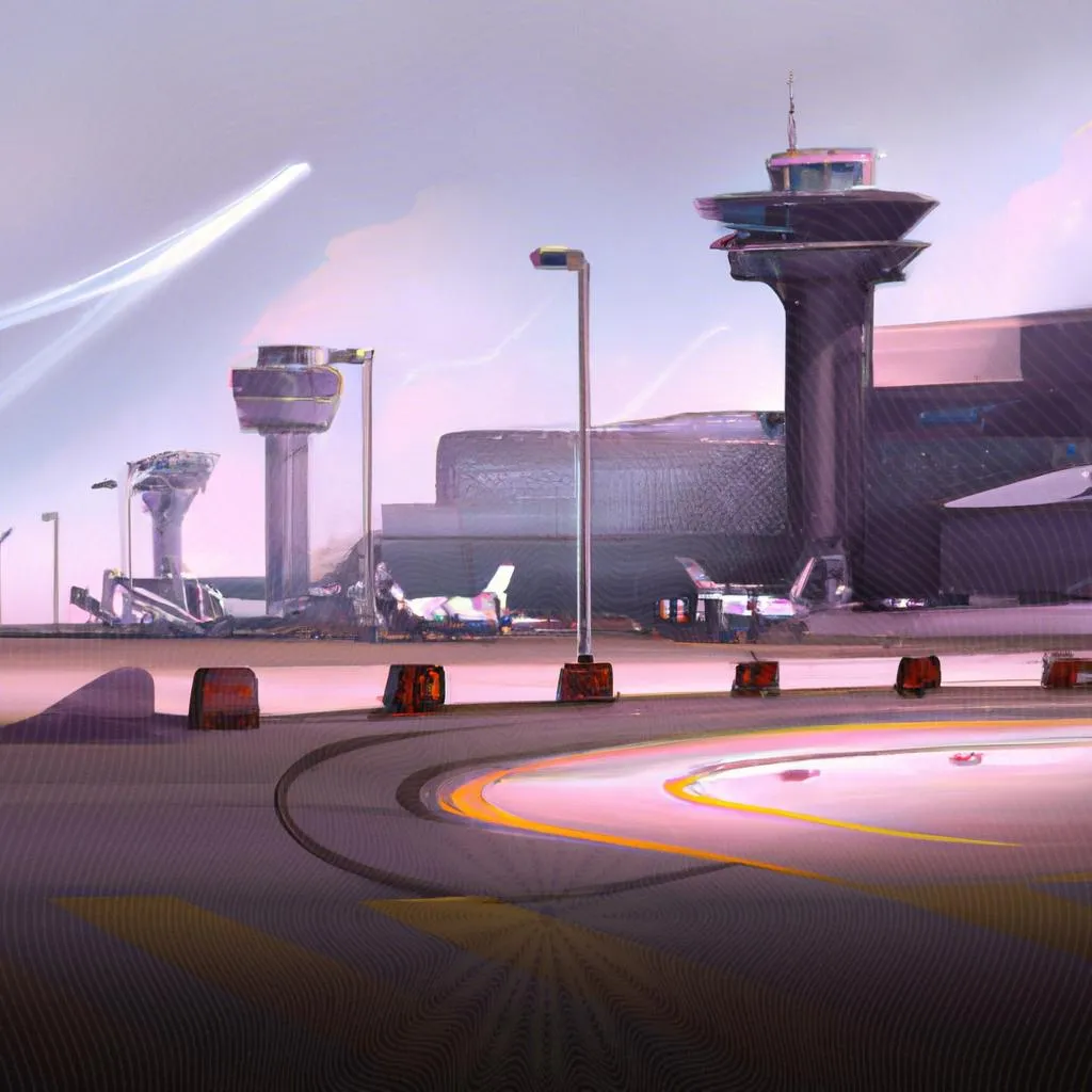 uma cena ilustrada de aeroporto em espirito santo