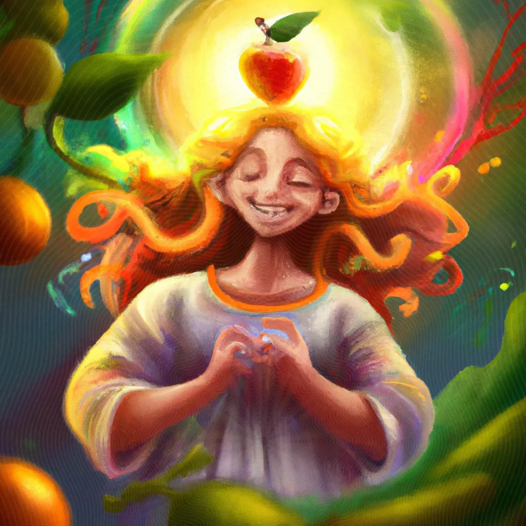uma obra de arte ilustrativa de alegria fruto do espirito